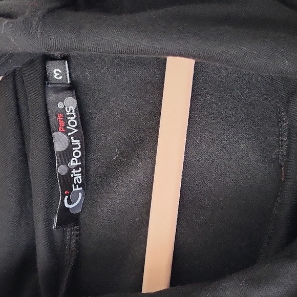 Cfait Pour Vous Paris Burnt Orange Sweater dress Geometric Cowl neckline - Picture 2 of 13